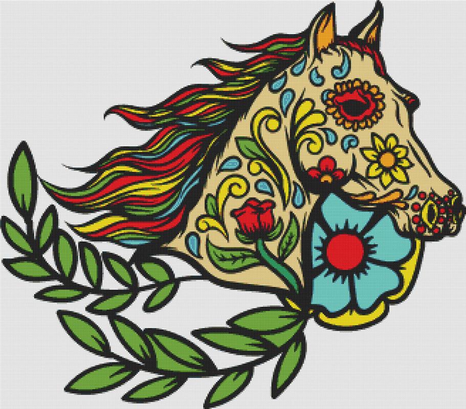 Day Of The Dead Horse I - X Squared Cross Stitch