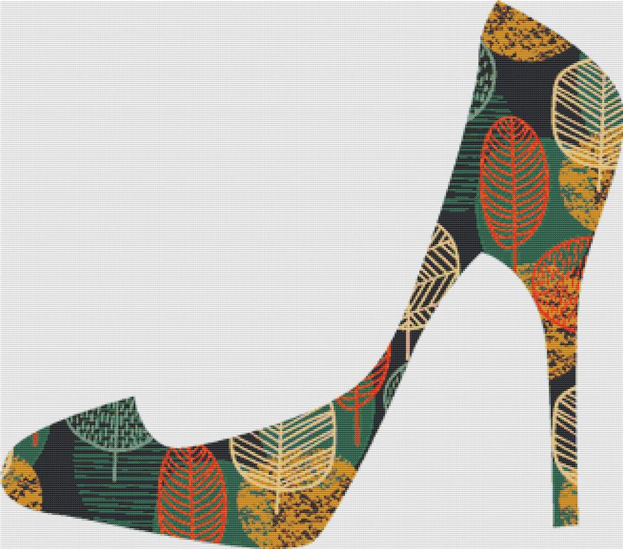 Autumn Tree Shoe - X Squared Cross Stitch