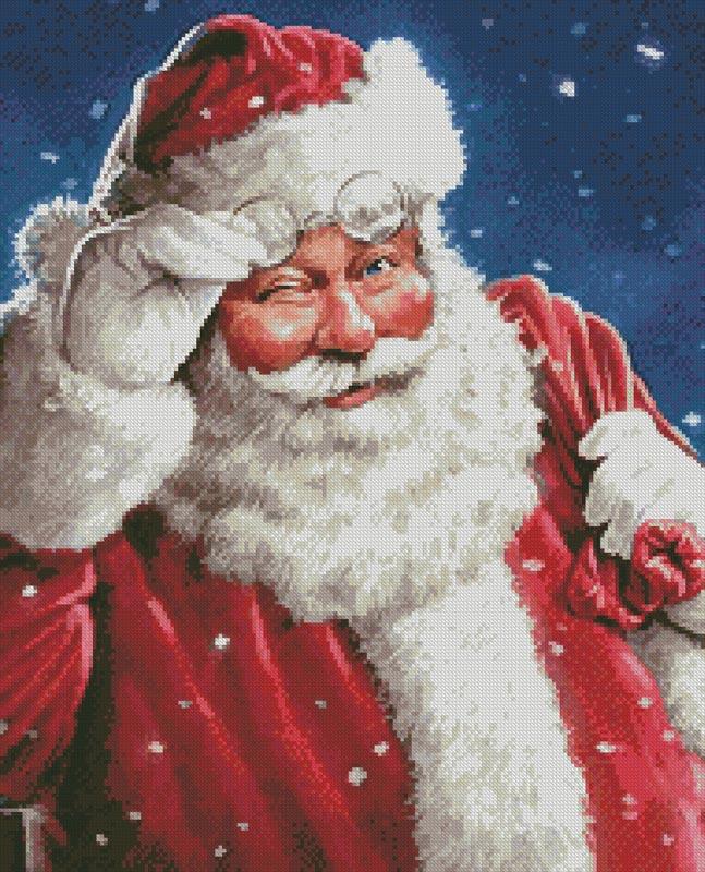 Santa Wink (Crop 2) - Artecy Cross Stitch