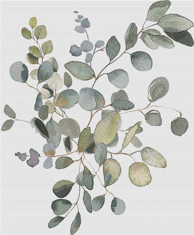 Watercolour Eucalyptus Arrangement I - X Squared Cross Stitch