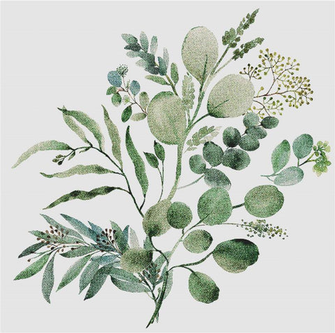 Beautiful Eucalyptus Arrangement - X Squared Cross Stitch