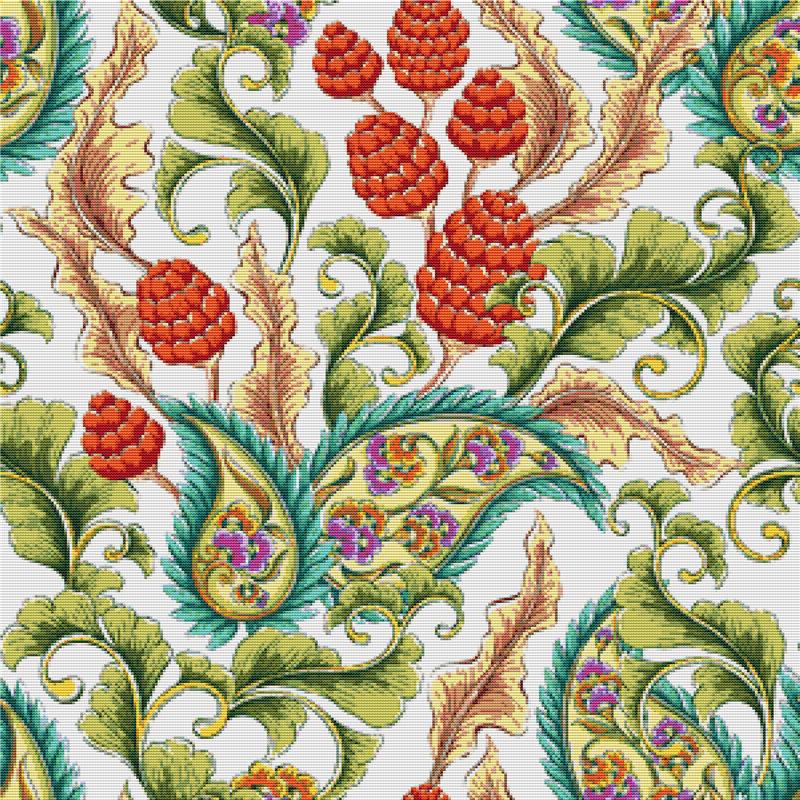 Blooming Paisley - X Squared Cross Stitch