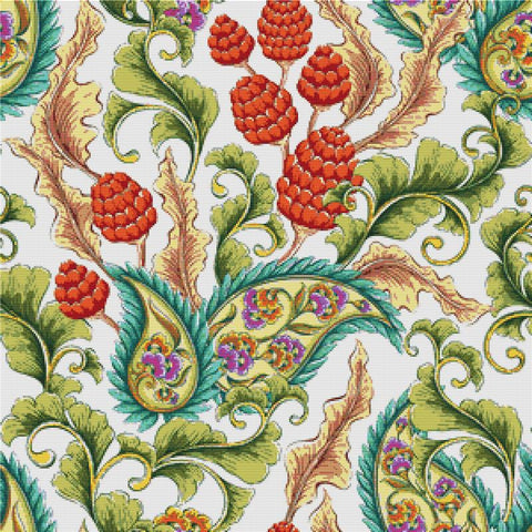 Blooming Paisley - X Squared Cross Stitch