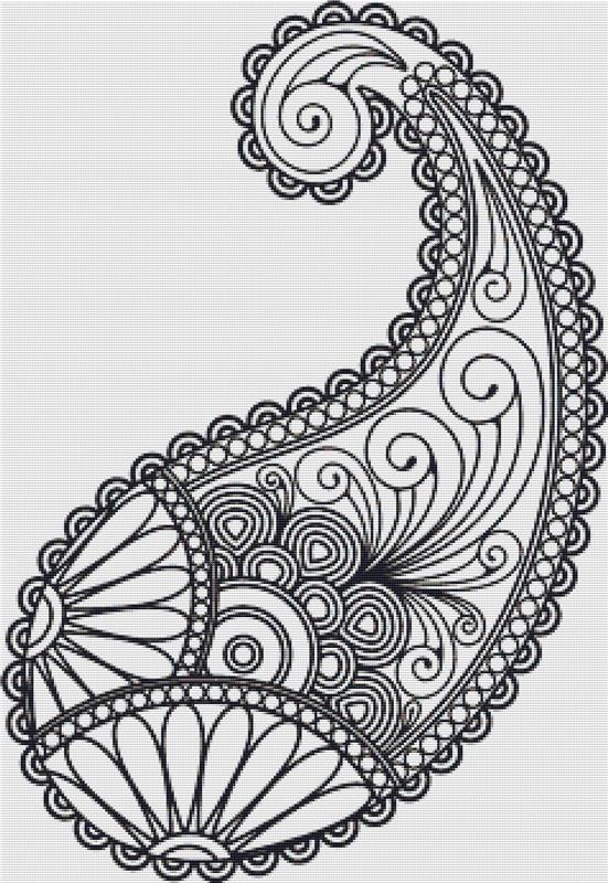 Paisley Motif - X Squared Cross Stitch