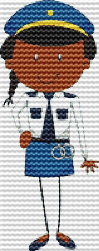 Police Officer - X Squared Cross Stitch