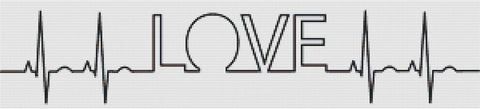 Love ECG - X Squared Cross Stitch