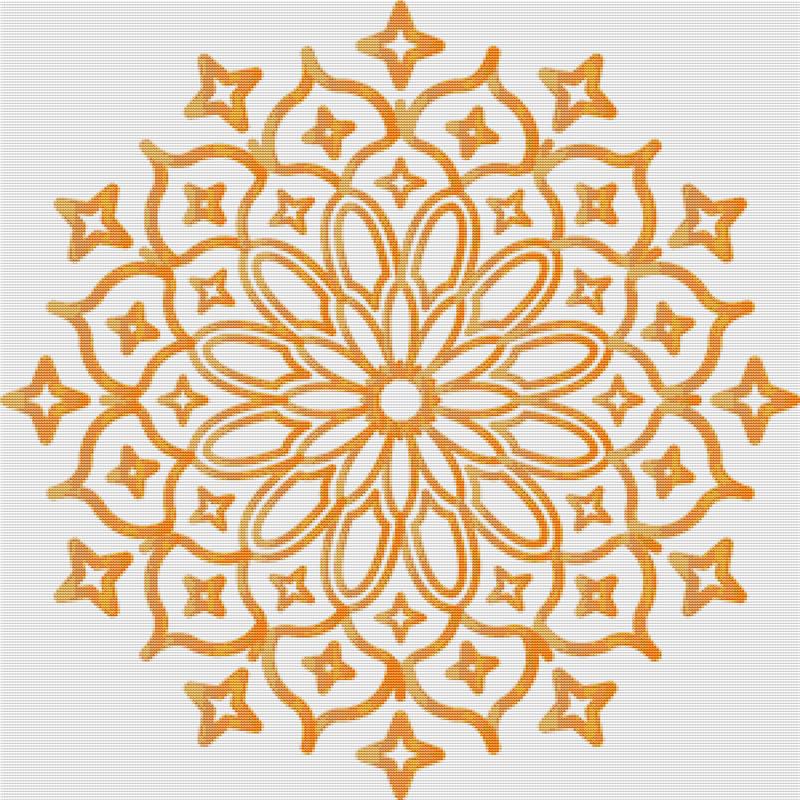 Gold Mandala - X Squared Cross Stitch