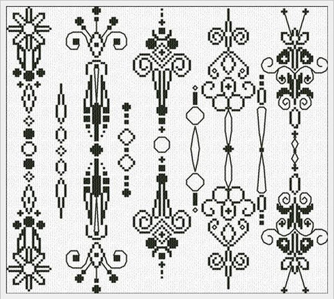 Black Bookmarks - Alessandra Adelaide Needleworks