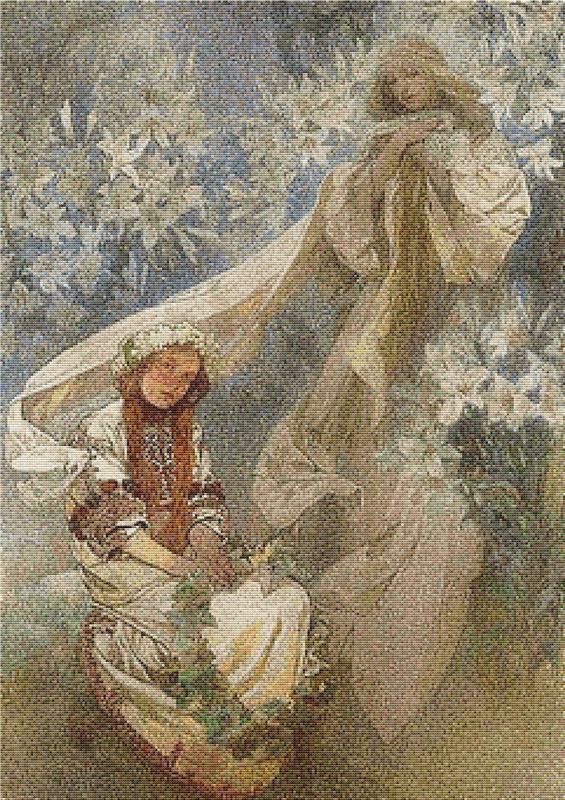Madonna Of The Lilies - X Squared Cross Stitch
