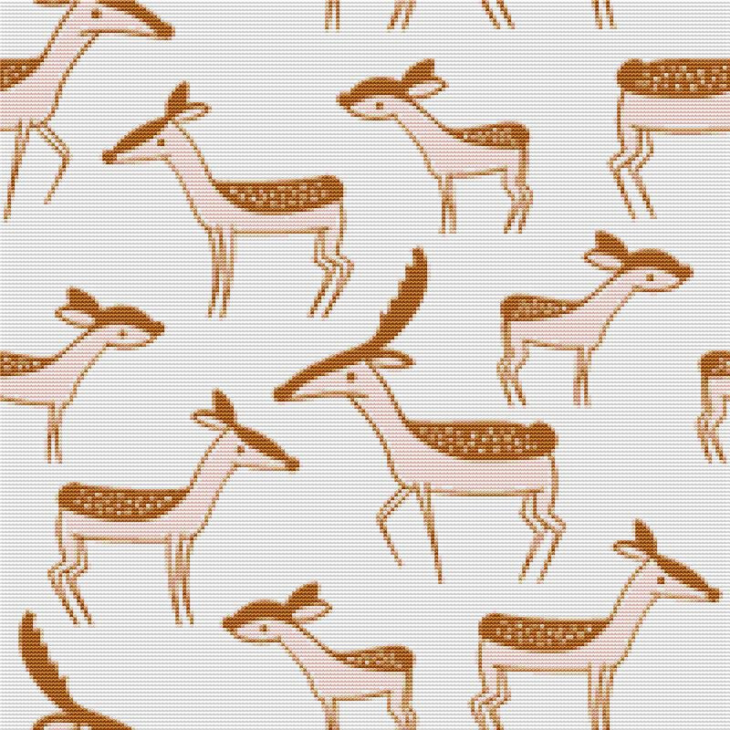 Deer Tile - X Squared Cross Stitch