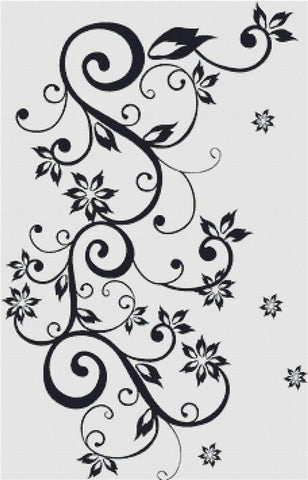 Floral Swirl - X Squared Cross Stitch