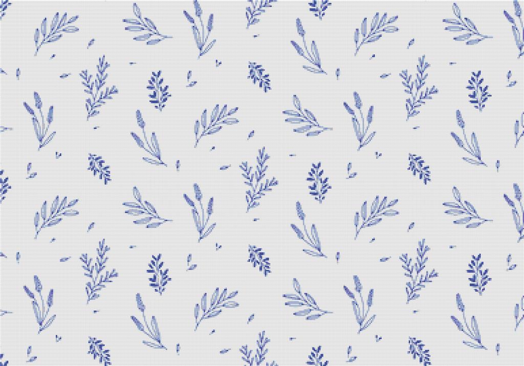 Blue Plants - X Squared Cross Stitch