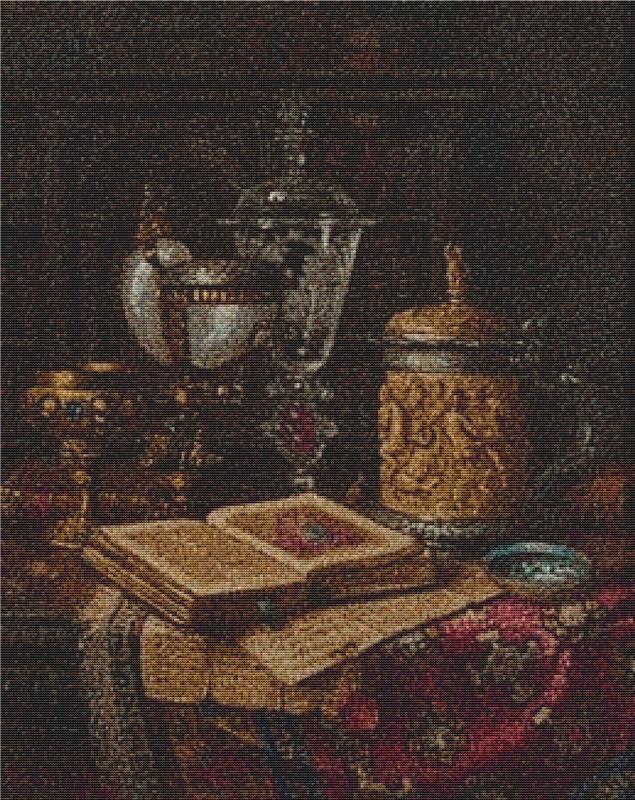 Still Life With Prayer Books - X Squared Cross Stitch