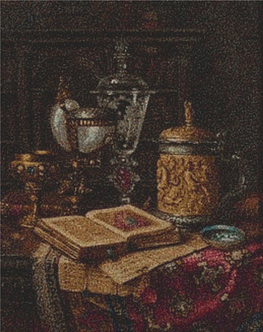Still Life With Prayer Books - X Squared Cross Stitch