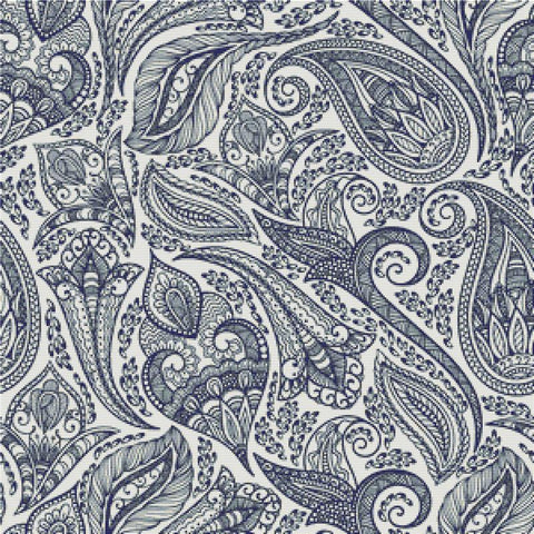 Blue Paisley Tile - X Squared Cross Stitch