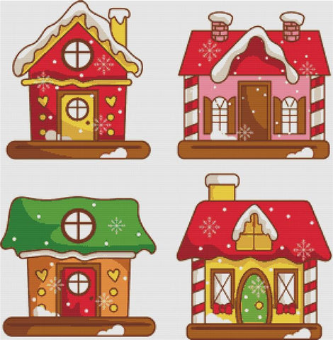 Gingerbread Houses - X Squared Cross Stitch