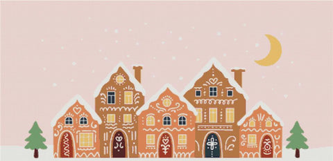 Gingerbread House Scene - X Squared Cross Stitch