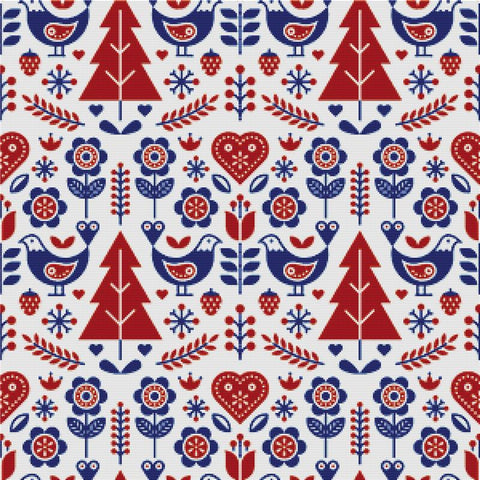 Scandinavian Christmas Tile - X Squared Cross Stitch