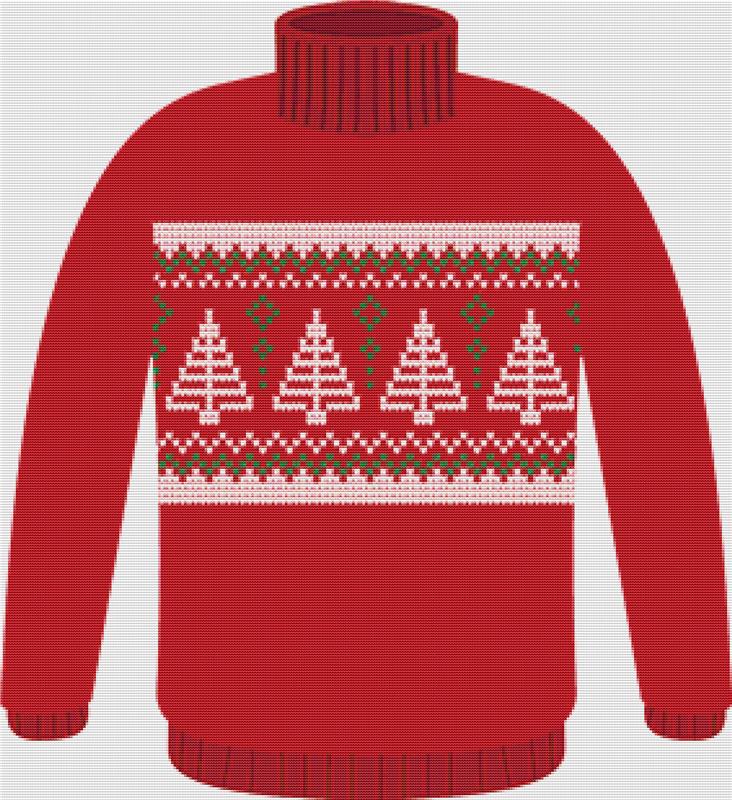 Ugly Christmas Sweater - X Squared Cross Stitch