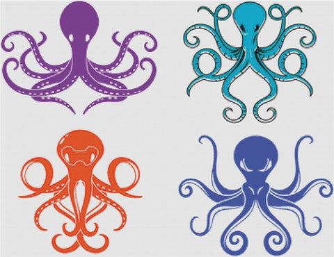 Set Of Octopie - X Squared Cross Stitch