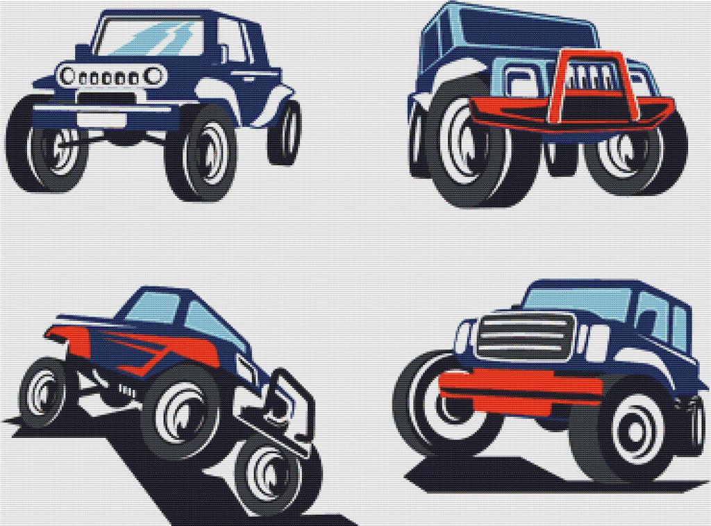 Off-Road Vehicles - X Squared Cross Stitch