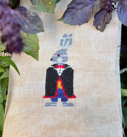 Halloween Bunny Boy - Cute Embroidery by Kate