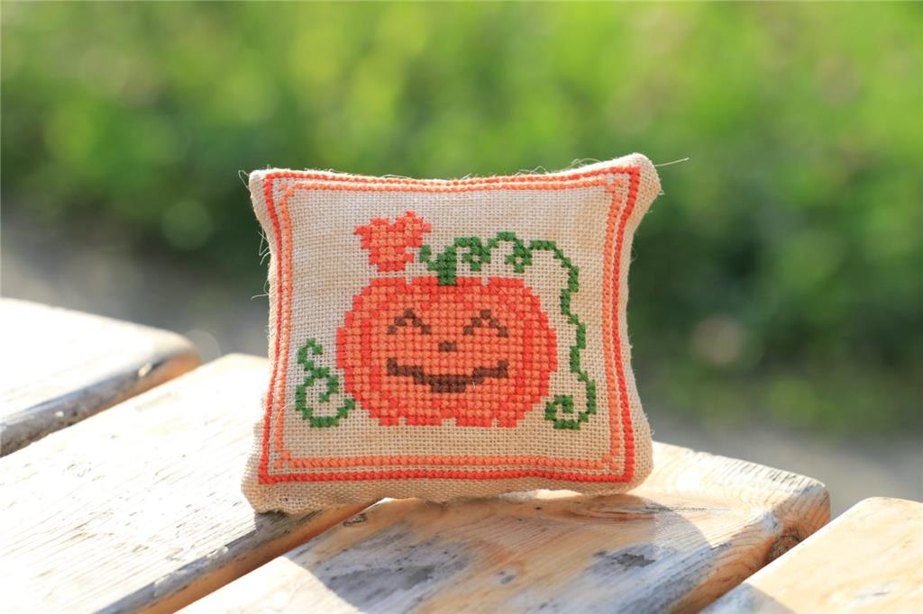 Happy Pumpkin - Cute Embroidery by Kate