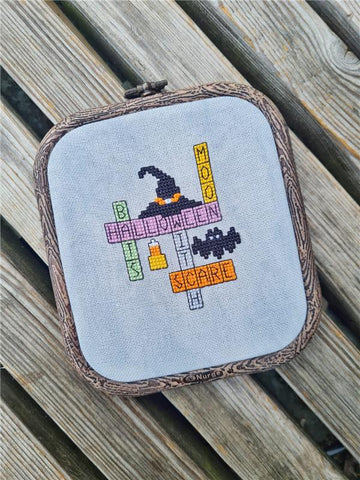 Halloween Crossword - Cute Embroidery by Kate