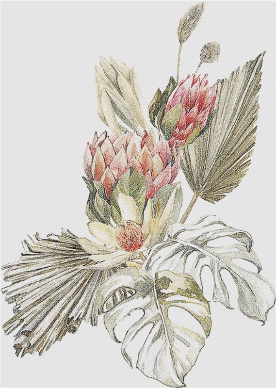 African Floral Bouquet - X Squared Cross Stitch