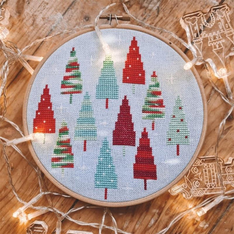 Winter Trees - Cute Embroidery by Kate