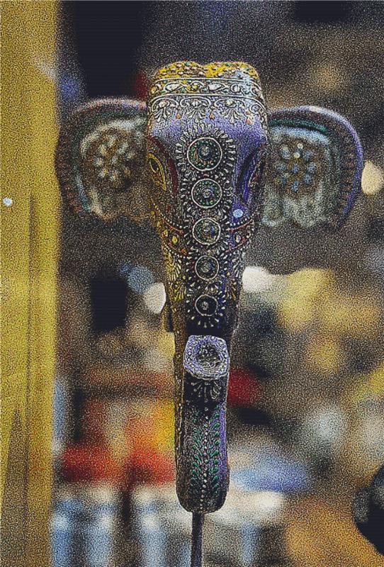 Elephant With Decorations - X Squared Cross Stitch