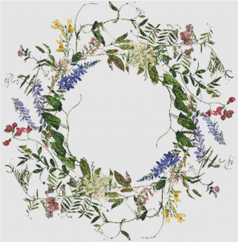 Midsummer Wreath - X Squared Cross Stitch