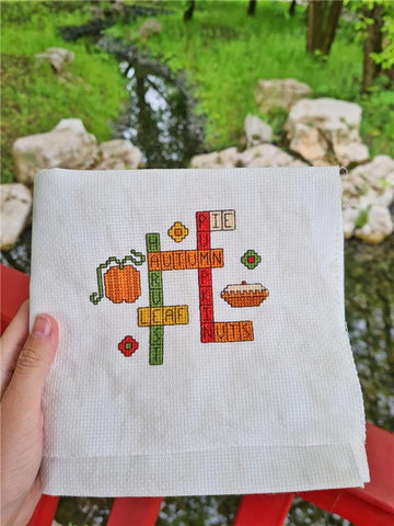 Autumn Crossword - Cute Embroidery by Kate