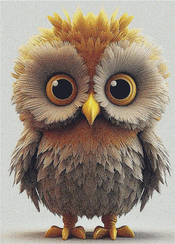 Cute Owl With Big Eyes I - X Squared Cross Stitch