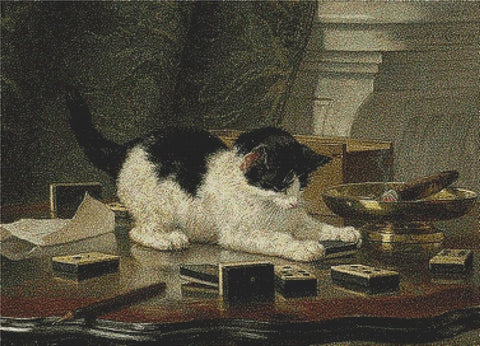 Kitten Playing - X Squared Cross Stitch