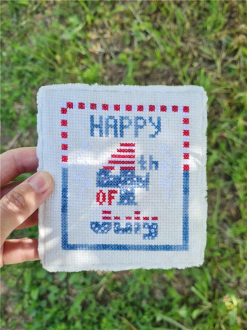 Happy 4 Of July - Cute Embroidery by Kate