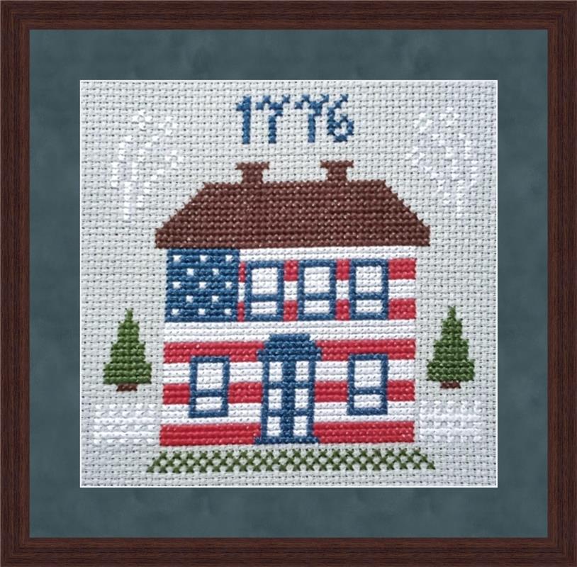 Patriotic House - Cute Embroidery by Kate