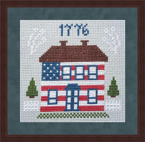 Patriotic House - Cute Embroidery by Kate