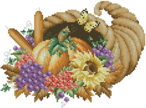 Autumn Harvest Cornucopia - Kitty & Me Designs