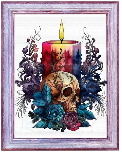 Candle Skull Roses - Les Petites Croix De Lucie