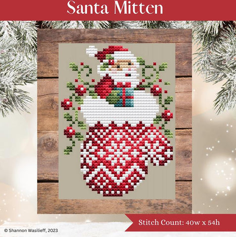 Santa Mitten - Shannon Christine Designs