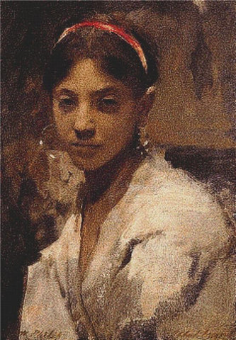 Head Of A Capri Girl - X Squared Cross Stitch