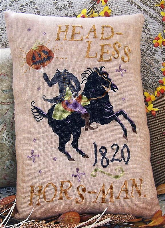 Headless Horseman Pillow - Miss Prim Cross Stitch