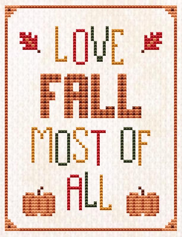 Love Fall - Cute Embroidery by Kate