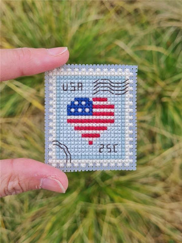 USA Postage Stamp - Cute Embroidery by Kate