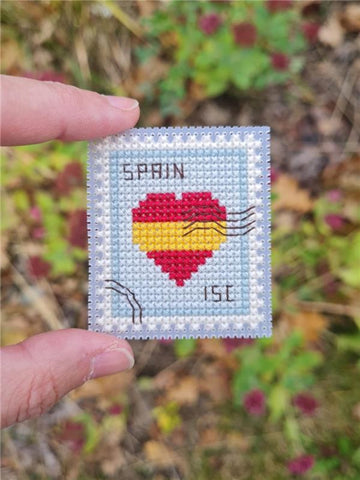Spain Postage Stamp - Cute Embroidery by Kate