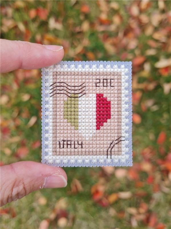 Italy Postage Stamp - Cute Embroidery by Kate