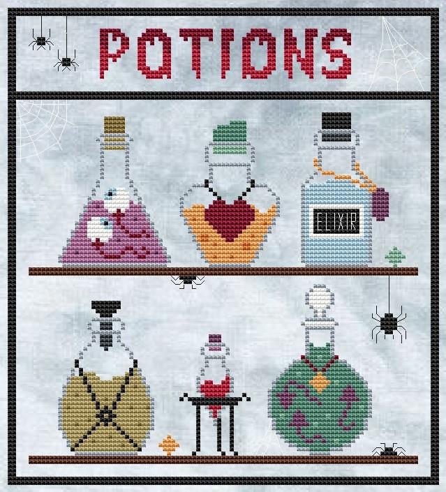 Potions - Cute Embroidery by Kate
