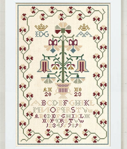 A Small Floral Alphabet Sampler - Modern Folk Embroidery