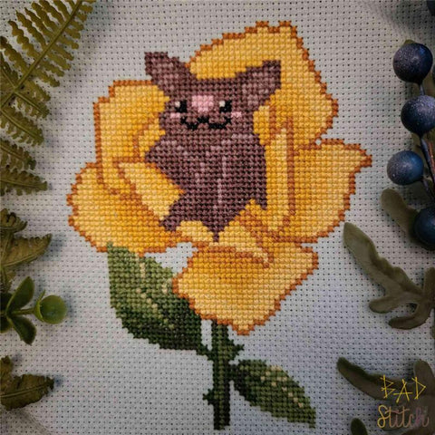 Bat In A Flower - BAD Stitch
